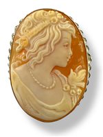 Spilla Mandile 1922 Donna Cammei  in Argento Conchiglia 2MSPC17